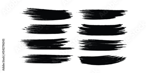 Collection of vector paint bold brush strokes, hand drawn thick grunge lines and rectangle shapes modern grunge modern arts