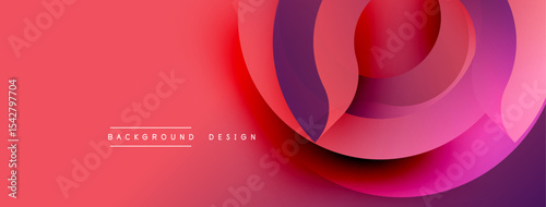 Abstract vibrant background. Pink, purple hues blend smoothly. Modern design elements create dynamic visual impact. Simple text overlay present.