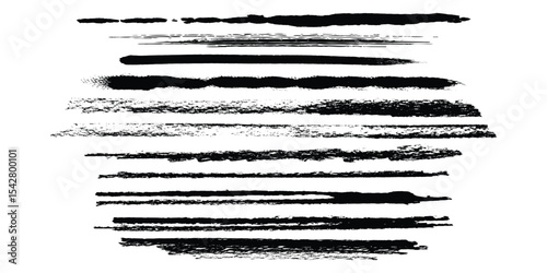 Collection of vector paint bold brush strokes, hand drawn thick grunge lines and rectangle shapes modern grunge modern arts