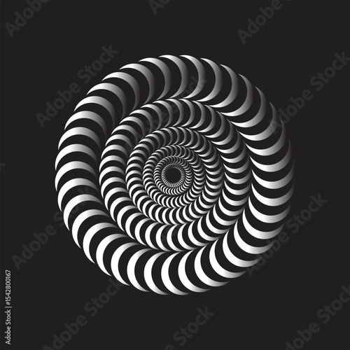 black and white spiral