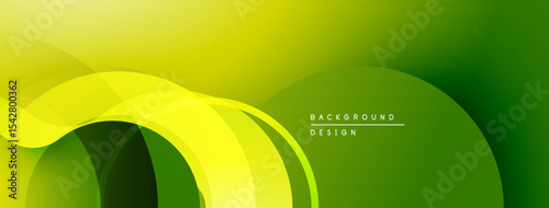 Abstract green yellow gradient. Smooth curves create dynamic visual flow. Modern design element for backgrounds.