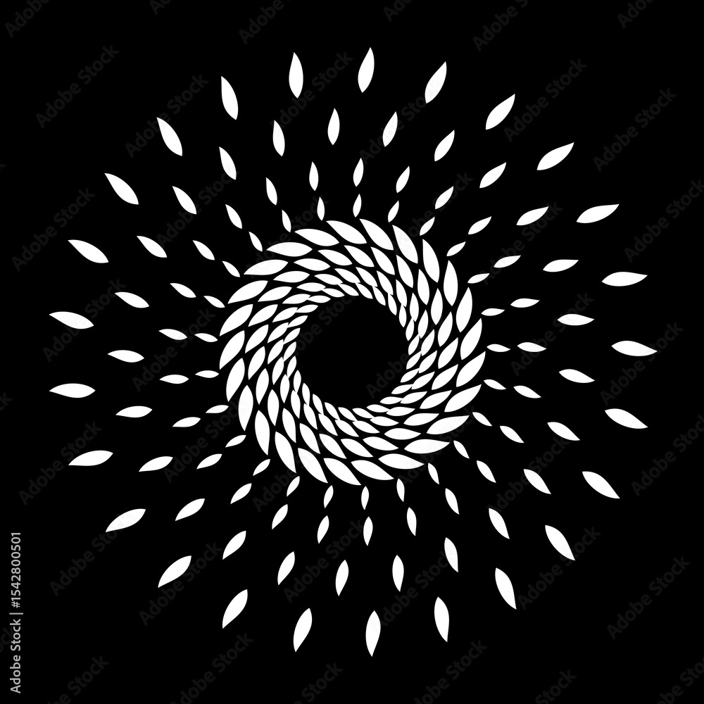 Flat design flower silhouettes illustration 4.eps