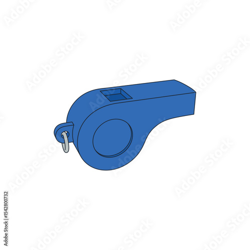Whistle. Color illustration in stylized style. Vector graphics.