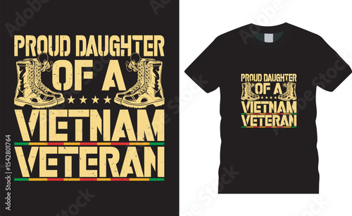 Memorial proud usa veteran day t-shirt designs proud daughter of a vietnam veteran