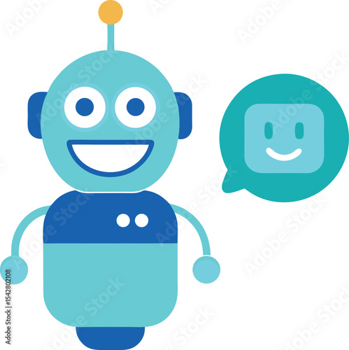 Digital Assistant Interaction Concept With Cheerful Person