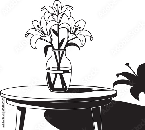 flowers in a vase on the table