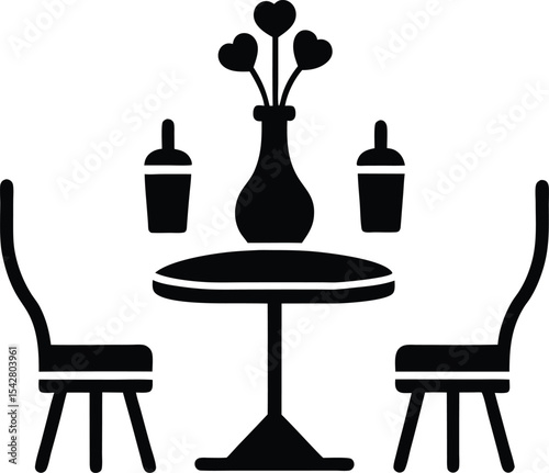 Romantic Table Setting Icon