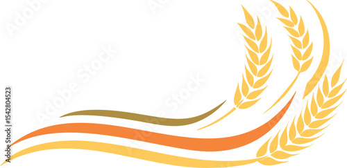 Agriculture wheat vector Illustration design template