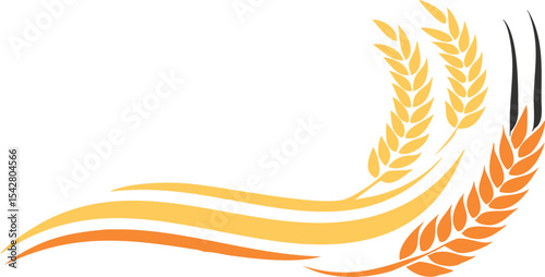 Agriculture wheat vector Illustration design template