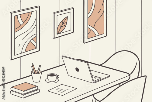 Contemporary Zoom Meeting Background Interior