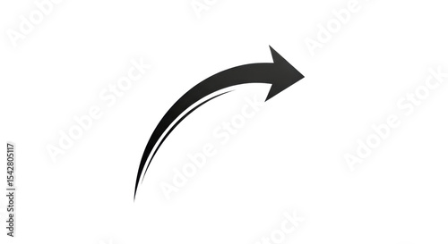 Free Download Curved arrow pointing right for wayfinding isolated PNG with Transparent Background - GFXLoad