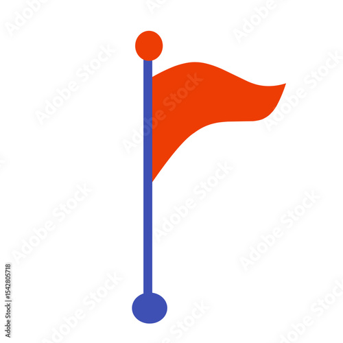 vector illustration of a red and white arrow