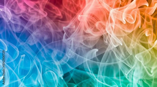Vibrant colorful smoke blending smoothly creating dynamic texture effect

 photo