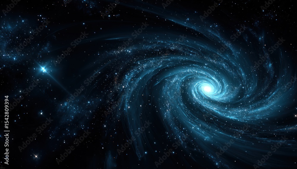 Fototapeta premium Spiral galaxy in deep space (2)