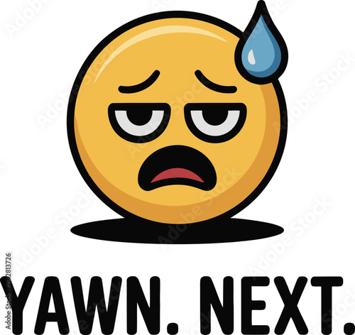  Emoji Bored Tired Yawning Expression  Yawn Next Tshirt Idea