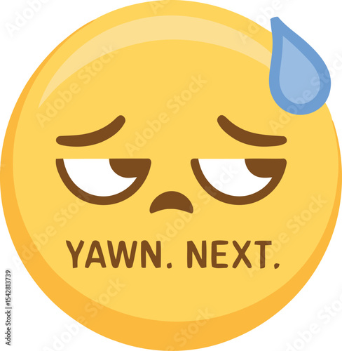 Bored Emoji Yawning  Tired Coon Face Graphics Tshirt Idea