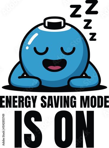 Energy Saving Mode Cute  Illustration Tshirt Idea