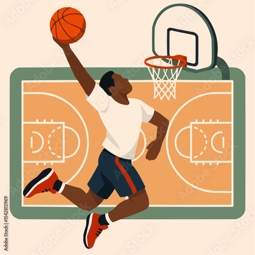 Basketball Player Performing a Slam Dunk.basketball, slam dunk, dunk, basketball player, athlete, sports, action shot, jump, basketball hoop, slam, professional player, basketball game, sportsman, dyn