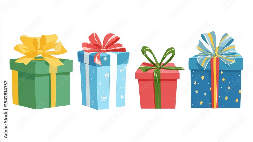 Fototapeta premium Set of Christmas gifts