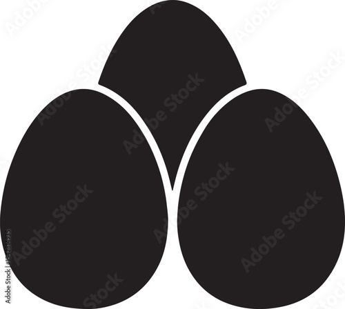 black and white eggs