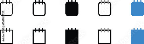 Vector Illustration of Different Notepad Icons