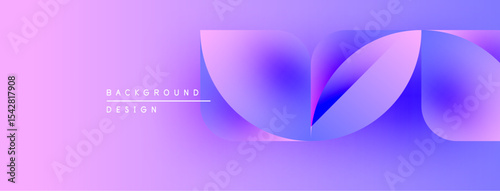 Abstract gradient background. Soft purple, blue hues blend smoothly. Minimalist design with flowing shapes, modern aesthetic.