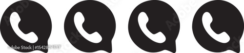 Contact us icon set vector design