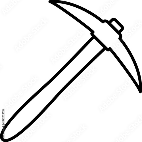 pickaxe outline illustration