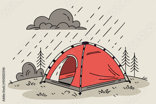 Crimson Shelter in the Storm