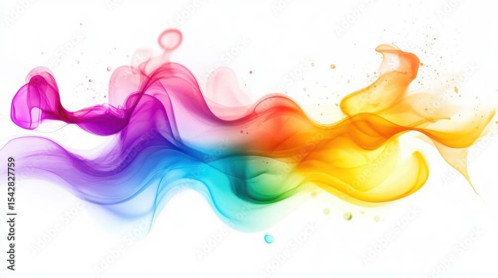 Fototapeta premium Vibrant Abstract Colorful Waves, Swirls, and Hues A Dynamic Design of Positive Energy and Flowing Color