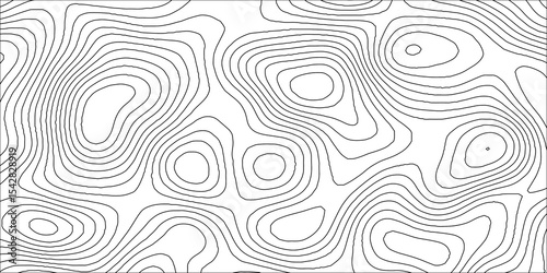 Abstract white contour wave lines topographic background, lines map seamless pattern, modern wallpaper texture and realistic design used for banner and posters, mountain relief geographic pattern.	
