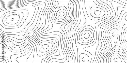 Abstract white contour wave lines topographic background, lines map seamless pattern, modern wallpaper texture and realistic design used for banner and posters, mountain relief geographic pattern.	
