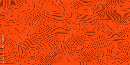 Abstract colorful contour wave lines topographic background, lines map seamless pattern, modern wallpaper texture and realistic design used for banner and posters, mountain relief geographic pattern.	