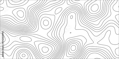 Abstract white contour wave lines topographic background, lines map seamless pattern, modern wallpaper texture and realistic design used for banner and posters, mountain relief geographic pattern.	
