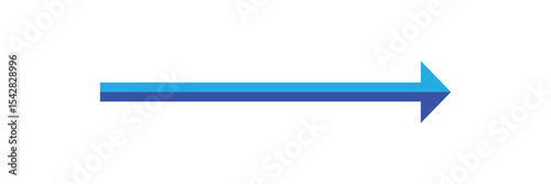 Straight long thin right vector arrow icon. Orange Long arrow vector, icon. orange horizontal arrow. Vector illustration. Eps 10.  