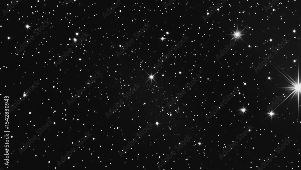 Fototapeta premium Starry night sky, many tiny stars