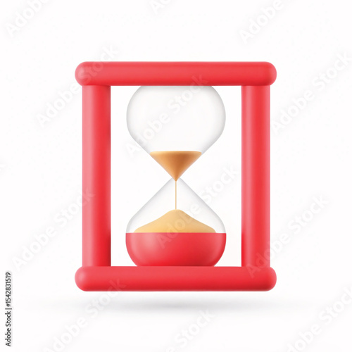Classic Hourglass 3D Icon – Time Countdown Sand Timer