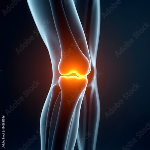 Severe Knee Pain and Inflammation Shown in Close-up Highlighting Joint Swelling and Discomfort