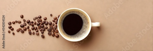 photo of coffee isolated on solid background 