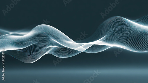 Abstract grey waves with gradient lighting, symbolizing modern tech innovation and fluid dynamics