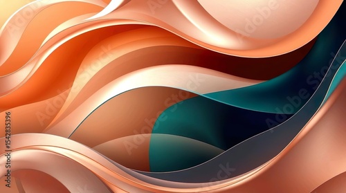 fluid, layered curves