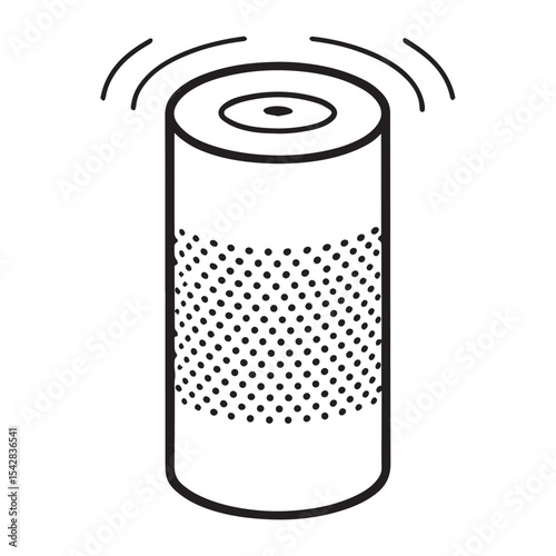 Smart Speaker Illustration Voice Assistant Technology Icon Design