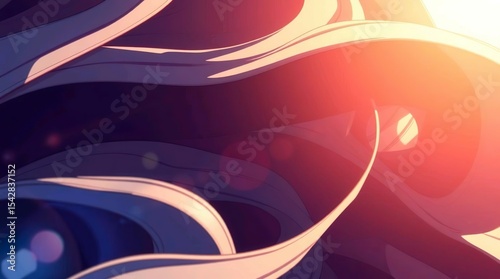 fluid, layered curves