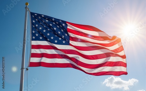 American flag for Memorial Day, 4th of July, Labour Day. High quality