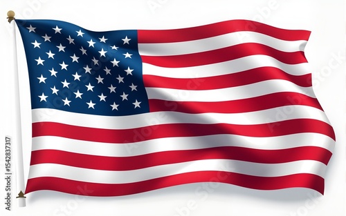 American flag for Memorial Day, 4th of July, Labour Day. High quality