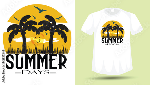 Summer Tshirt Design graphic & vector