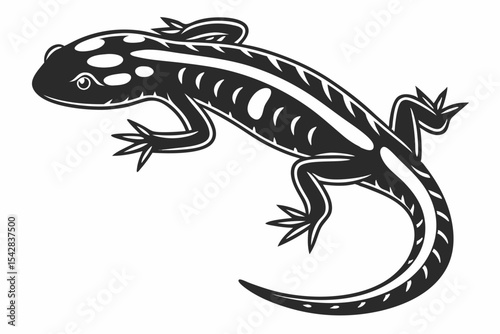 salamander sihouette black vector