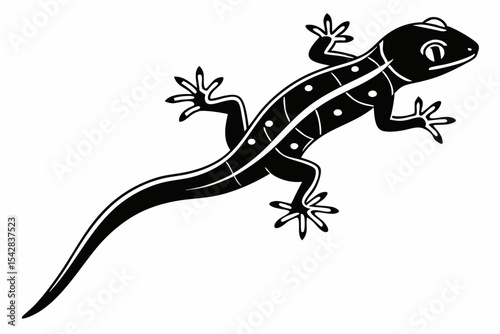 salamander sihouette black vector