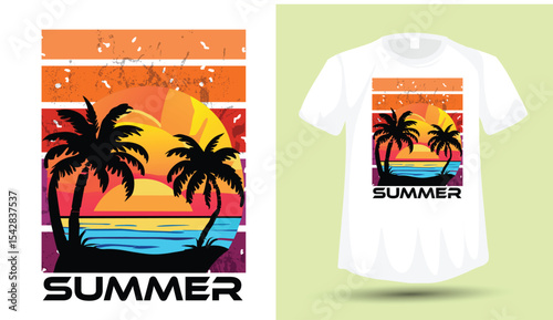 Summer Tshirt Design graphic & vector