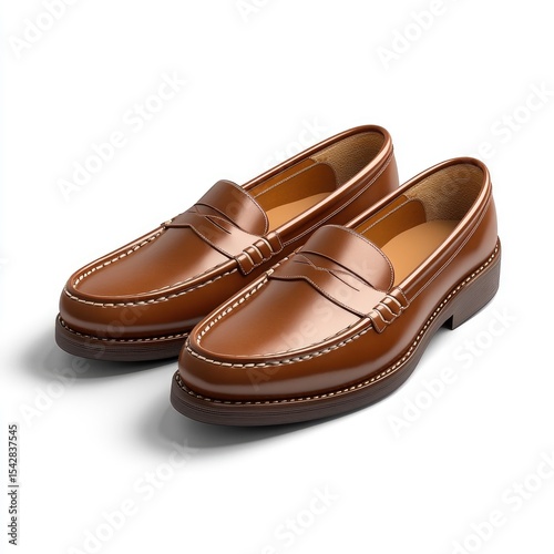 Wallpaper Mural Pair of brown leather loafers (2) Torontodigital.ca